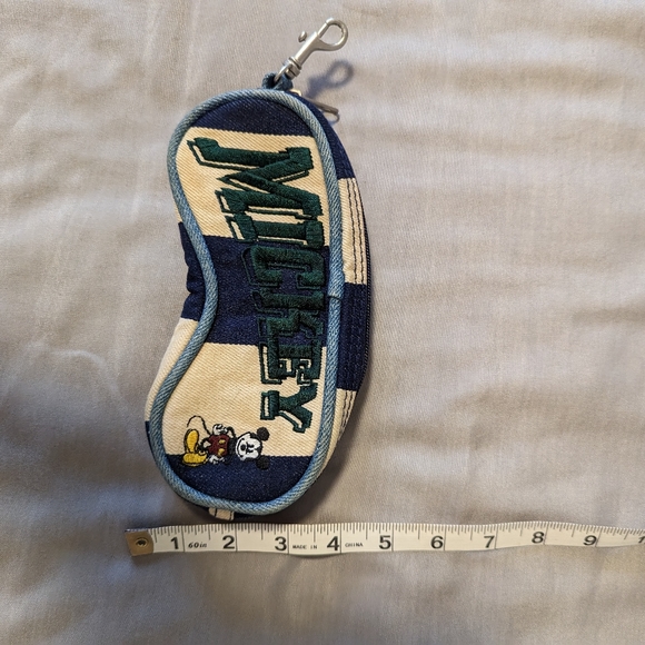 Disney Accessories Vintage Mickey Mouse Disney Denim Glasses Case